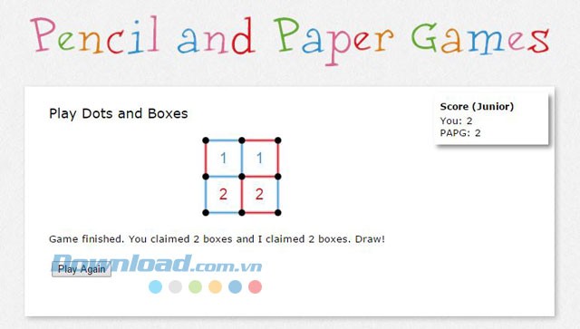 Nối điểm và chiếm đóng các ô vuông