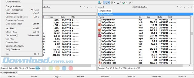 Giao diện chính của Double Commander