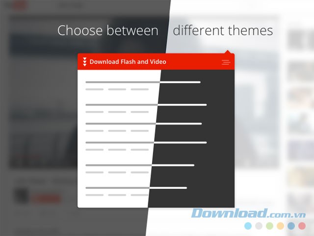 Thay đổi giao diện Download Flash and Video bằng theme