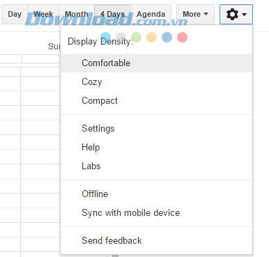 Các cài đặt khác trong Google Calendar