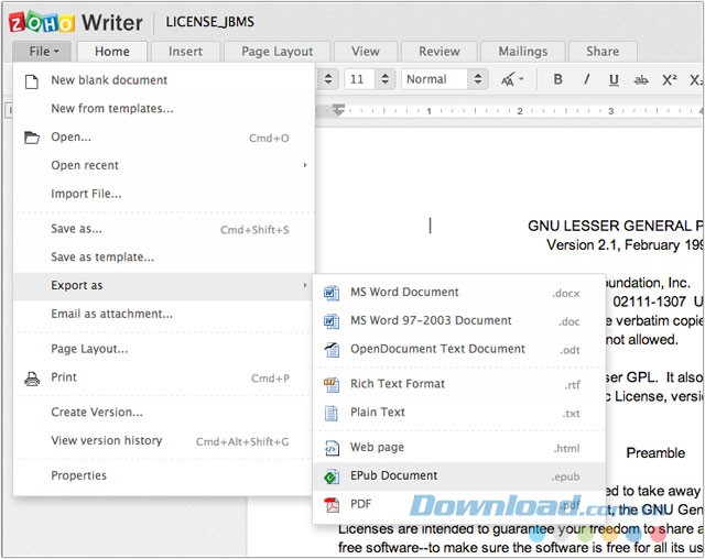 Chuyển đổi định dạng văn bản