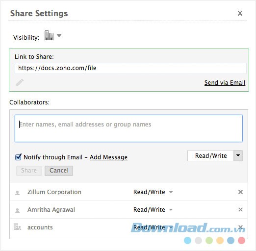 Chia sẻ file dễ dàng