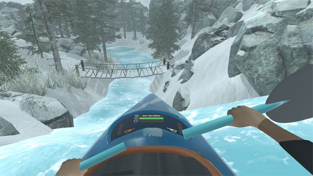 DownStream: VR Whitewater Kayaking là game đua thuyền Kayak gay cấn