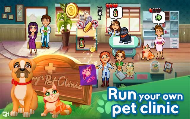 Điều hành bệnh viện thú cưng của riêng bạn trong game Dr. Cares - Amy's Pet Clinic