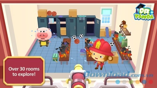 Giải cứu và dập lửa trong Dr. Panda Firefighters cho iOS
