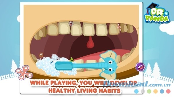 Dr. Panda Hospital cho Android giúp bé học hỏi nhiều kiến thức về sức khỏe