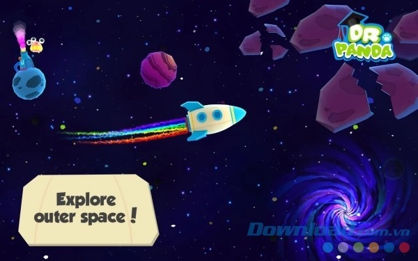 Dr. Panda in Space cho Android sở hữu đồ họa tươi sáng