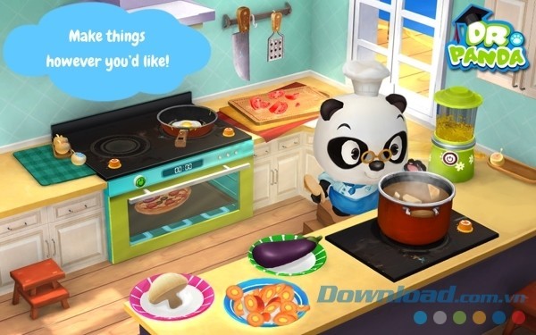 Dr. Panda Restaurant 2 cho Android để bé làm mọi thứ theo ý thích