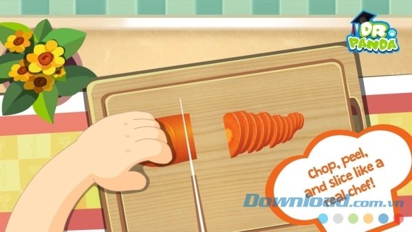 Dr. Panda Restaurant cho Android giúp bé học nấu ăn cơ bản