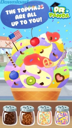 Trang trí em với đủ loại topping màu sắc