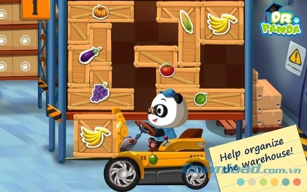 Sắp xếp lại nhà kho Dr. Panda Supermarket cho Android có tổ chức và gọn gàng