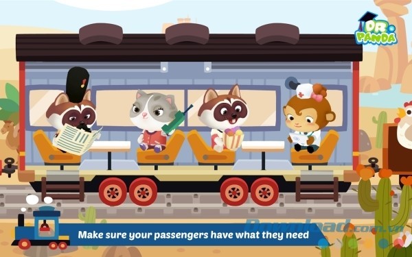 Game học lái tàu hỏa hấp dẫn Dr. Panda Train cho Android
