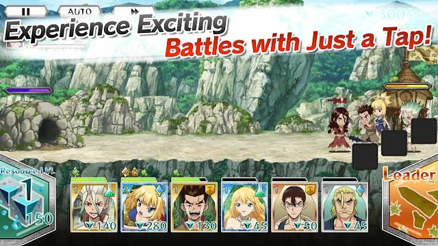 Dr. STONE BATTLE CRAFT cho bạn trải nghiệm những trận chiến thú vị chỉ với một chạm