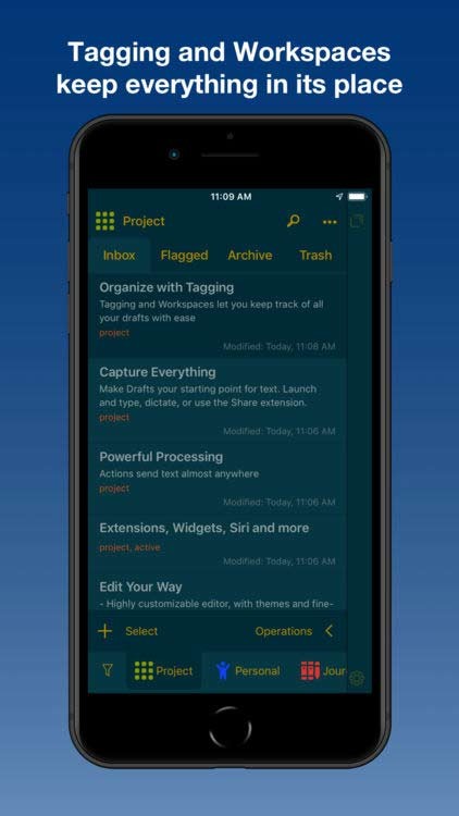 Tính năng Tagging và Workspaces giữ cho mọi thứ của bạn có tổ chức