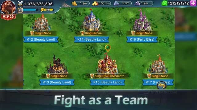 Liên minh với bạn bè và chiến đấu như một đội trong game Dragon and Lords Android