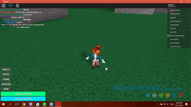 Giao diện game Roblox Dragon Ball Rage