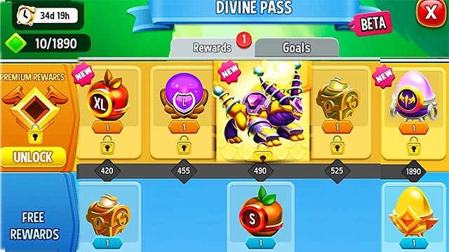 Khám phá gói nội dung Divine Dragon Pass độc quyền trên Dragon City với nhiều phần thưởng siêu cấp