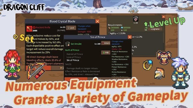 Trang thiết bị phong phú, tạo ra gameplay đa dạng