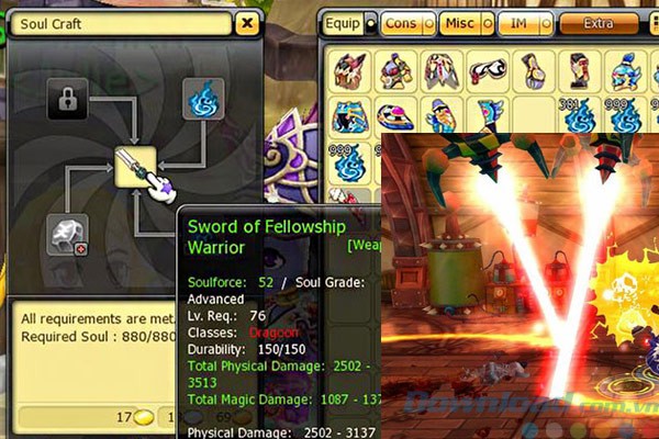 Ép đồ trong Dragon Saga