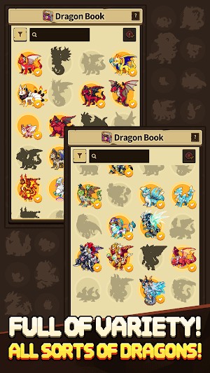 Dragon Village Collection có hàng chục loài rồng khác nhau cho bạn thu thập