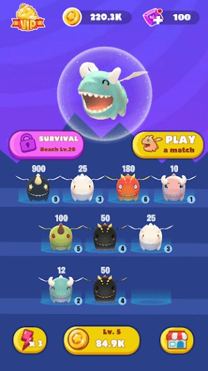 Thu thập các loài rồng khác nhau