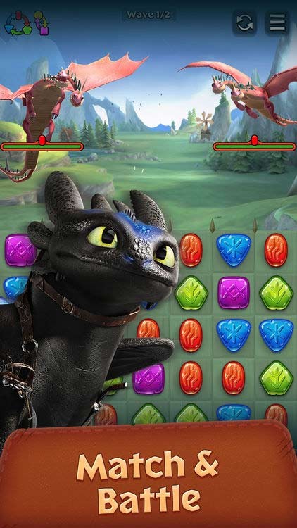 Game nhập vai chiến đấu phong cách match-3 - Dragons: Titan Uprising