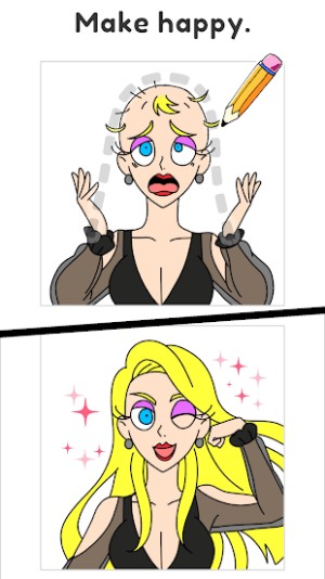 Vẽ tranh và giúp cô gái trở nên xinh đẹp trong game Draw Happy Beauty