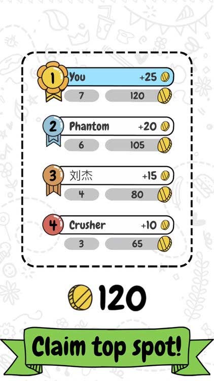 Nhận thưởng dựa vào thứ hạng của bạn sau vòng đấu trong Draw it