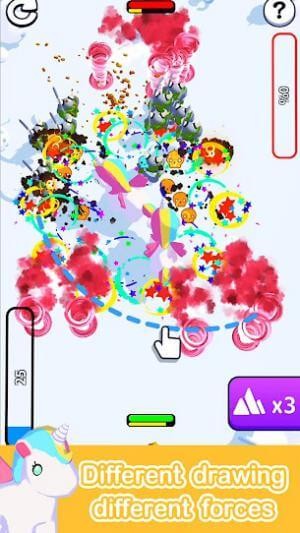 Vẽ đường khác nhau với các lực lượng khác nhau