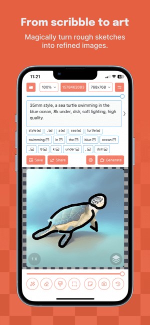Draw Things biến từ những nét vẽ nguệch ngoạc thành tác phẩm nghệ thuât
