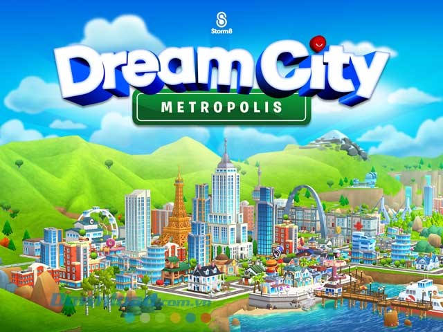 Giao diện chơi game Dream City: Metropolis trên Android