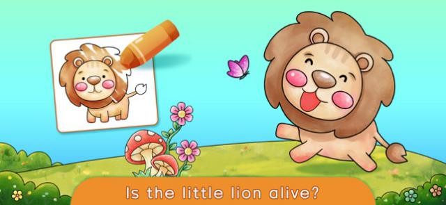 Xem sư tử nhỏ chạy nhảy sống động sau khi bạn tô màu cho nó