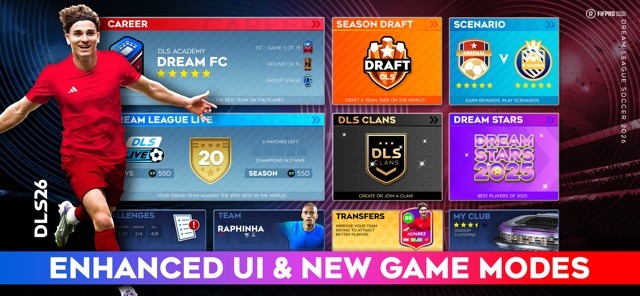 Mùa giải mới đã bắt đầu trong game Dream League Soccer 2026