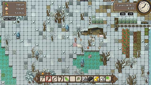 Thu thập vật liệu để chế tạo và nâng cấp công cụ