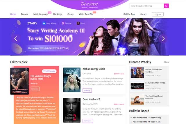 Dreame là nền tảng đọc truyện khá nổi tiếng hiện nay
