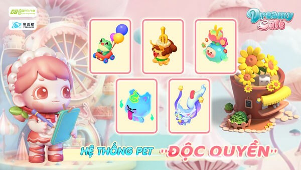Hệ thống Pet (thú cưng) độc quyền sẽ khiến cửa tiệm thêm phần nhộn nhịp