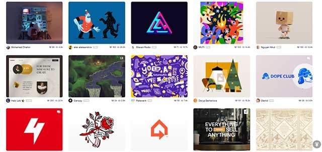 Trang web này hoạt động như một nền tảng tự quảng cáo cho thiết kế đồ họa