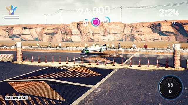 Thực hiện các màn trình diễn kỹ thuật drift tuyệt vời trong Drift Showcase