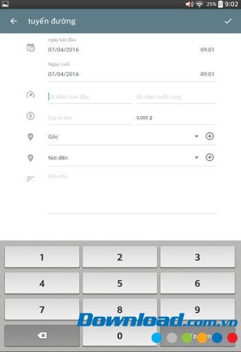 Drivvon với giao diện tuyến đường