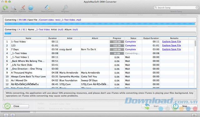 Chuyển định dạng trong DRM Converter cho Mac