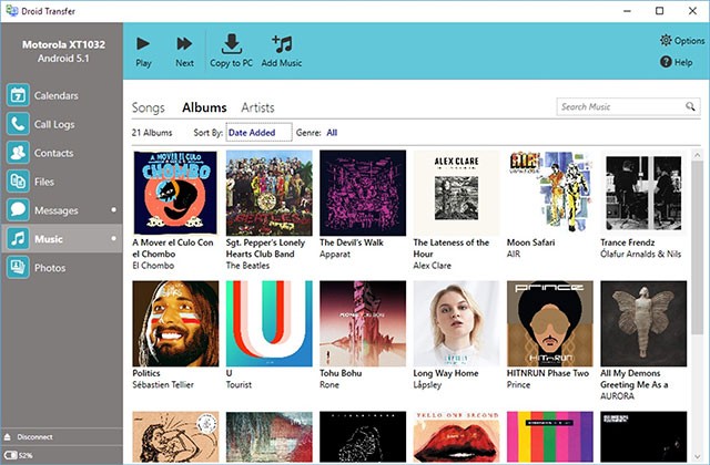Sao chép dữ liệu Android gồm tin nhắn, cuộc gọi, danh bạ, ảnh, video... vào máy tính thông qua Droid Transfer