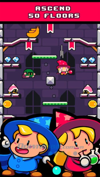 Giao diện game Drop Wizard Tower cho iOS