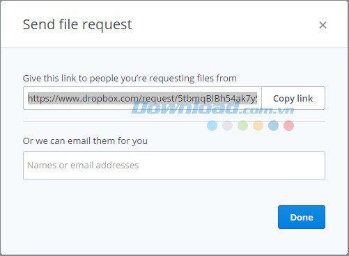Dropbox sinh liên kết