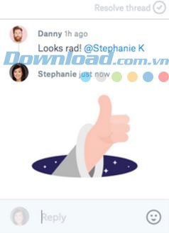 Sticker trong Dropbox Paper