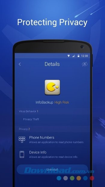 Tính năng bảo mật điện thoại của DU Antivirus