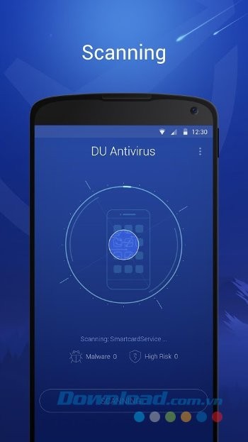 Giao diện quét virus của DU Antivirus