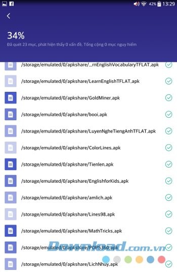 Tính năng quét nâng cao của DU Security