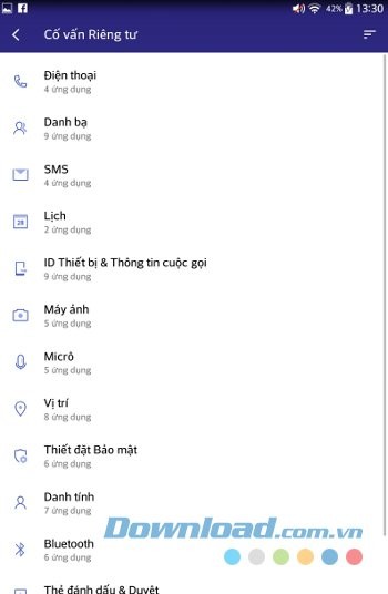 Tính năng cố vấn riêng tư của DU Security
