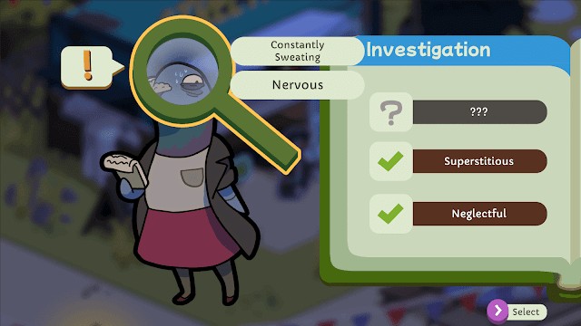 Điều tra các nghi phạm trong game Duck Detective: Ghost Glamping