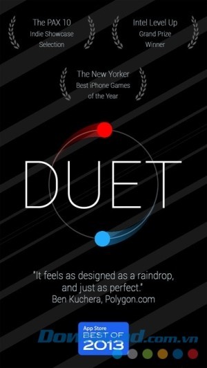 Duet cho iOS đạt nhiều giải thưởng game hay danh giá